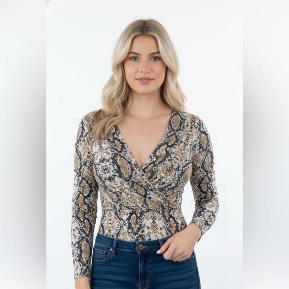 IRIS snakeskin print bodysuit size medium - Picture 1 of 7